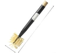 Fauhapyway Long Handle Cup Brush 360 Rotating Bottle Cleaner Press Dispense Scrubber Deep Cleaning Detachable Brush Head Handle Dish (9911 Black)