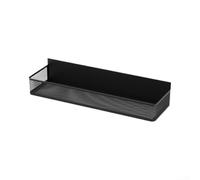 Fauhapyway Magnetic Spice Rack for Fridge Metal Black 28cm(1 pc) | Strong magnetic hold, fits standard jars, space-saving vertical design, sl lack finish, 28cm compact size
