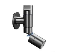 Fauhapyway Mop Pool Faucet Modern Wall Mounted Basin Faucet Single Cold Water Tap Swivel Spout Brass Laundry Sink for Utility Room Balcony(Grey)