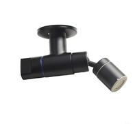 Fauhapyway Mop Pool Faucet Modern Wall Mounted Basin Faucet Single Cold Water Tap Swivel Spout Brass Laundry Sink for Utility Room Balcony(Black)