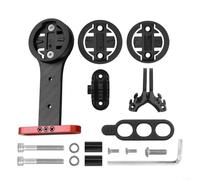 Fauhapyway Mounts For Bikes,Bike Computer Extension Mount Bracket Carbon Fiber Handlebar Stand Holder For Garmin Camera Cycling Accessories(Red)
