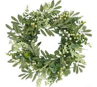 Fauhapyway Natural Eucalyptus Wreath 45cm PE Plastic Natural Eucalyptus(C)