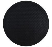 Fauhapyway Non-Slip Round Trivet for Countertop Protection(Black L) | Textured for surface prevents sliding, secures hot pots, for ideal for granite or wood countertops