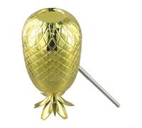 Fauhapyway Pineapple Glasses Shaped Stainless Steel Cocktail Cup With Straw Party Drinking Mug For Beach Hawaiian Theme Gold(Gold)