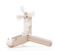 Fauhapyway Portable Fan Folding Mini Electric With Flashlight Power Bank Function For Desktop Outdoor Use White Apricot Pink(3)