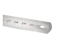Fauhapyway Precision Steel Ruler 50cm Straight Edge Drafting Tool(30cm) | Shatterproof thick steel, 20cm size, bend resistant, for durable construction, school supply