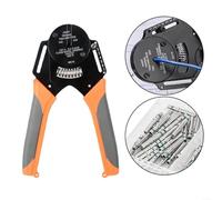 Fauhapyway Pressure Cutter Automotive Connector Crimping Pliers IWD-16 Chrome-Vanadium Terminal Tool DELCHI Male Female Pins Force 1/1.5/2.5 Mm² Wires 3.9mm Jaw(Male Mother Needle)