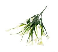 Fauhapyway Realistic Floating Lotus 24cm Artificial Water Lily for Pool Decoration for koi Fish Pond - Faux Silk Flower Garden Arrangement(White)