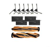Fauhapyway Robot Vacuum Accessory Kit, For Mova Z60 Ultra,2 V-Shape Main Brushes,6 Side Brushes, 4 HEPA Filters,Rubber Nylon Replacement Parts