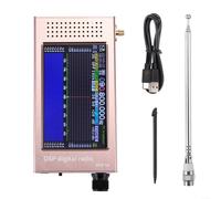 Fauhapyway SDR-V6 Shortwave Radio Receiver, 100kHz-149MHz Full-Band for DSP Demodulator with 4.3" IPS Screen for HAM Aviation Monitoring(Pink)