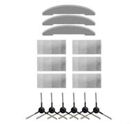 Fauhapyway Side Brush Filter Mop Cloth Kit, for Vexilar For Cleanova For W7 W11 Vacuum, 6 Brushes 6 Filters 3 Pads Replacement Parts.