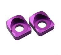 Fauhapyway Silver Alloy Motorcycle Chain Slider Block Pair(Purple)