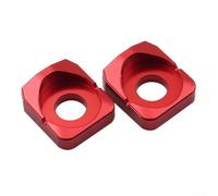 Fauhapyway Silver Alloy Motorcycle Chain Slider Block Pair(Red)