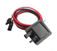 Fauhapyway Solar Cable Entry Gland Box 2M 10AWG Tinned Copper Wire IP68 Waterproof ABS Housing For RV Boat Vehicle 100W-200W Panel (Black)