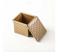 Fauhapyway Square Bread Pan Aluminium Alloy Loaf Tin with Cover for Banana Bread - Professional Gauge Baking Tool 6.3x7.5x8cm