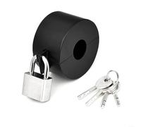 Fauhapyway Stainless Steel Door Knob Lock Device, Anti-Rotation Cover for Round Handles, Security Stopper for Dementia Care & Travel(B)
