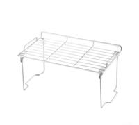 Fauhapyway Stainless Steel Storage Shelf 33x18cm Rust Resistant | Foldable design, saves 50% space, easy collapse, compact storage, for ideal for small kitchens