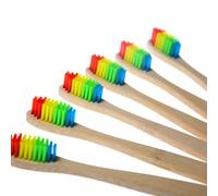 Fauhapyway Toothbrush with Activated Charcoal Bristles, Soft Biodegradable Wood Handle for Sensitive Gums, Eco Friendly Dental Care Set