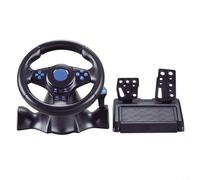 Fauhapyway USB Gaming Steering Wheel Pedals Vibration For Nintendo Switch, For Xbox 360, For PS4, For PS3 PC, Ergonomic ABS Design In Black (4 in 1)