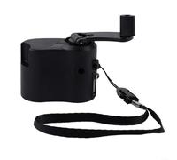 Fauhapyway USB Hand Crank Charger Manual Dynamo Portable Power Generator Mobile Phones And Digital Devices For Travel (Black)