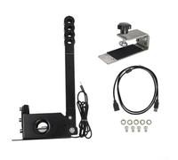 Fauhapyway USB Linear Handbrake for PC Compatible with For Logitech For G25 For G27 For G29 Featuring Wear Resistant Nylon Cable and Adjustable Handle Angle