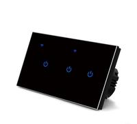 Fauhapyway WiFi Touch Light Switch Smart Wall 2 Way Control Panel Remote Control Compatible With App Voice Control 220V Home Automation(3 Gang 2Way)