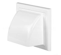 Fauhapyway Windproof Exhaust Fan Grille 260mm Beveled Edge(150mm) | Weatherproof PVC, wind for rain resistant, square 260x105mm, kitchen bathroom garage use