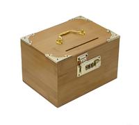 Fauhapyway Wooden Piggy Bank Vintage Style Money Box with Removable Bottom Coin Storage Container for Adults Children Home Decor(2)