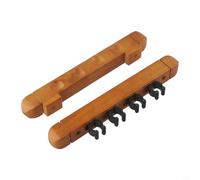 Fauhapyway Wooden Pool Cue Rack Wall Mount, 4-Slot Snooker Holder for Billiard Room Storage and Organization(Yellow)