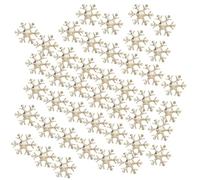 Fauitay 200 Pcs Snowflakes Confetti Christmas Decoration Non Woven Fabric Snowflakes Party Decor SilverGolden Optional with Festive Fluffy Design for Wedding Holiday Celebrations (Gold)