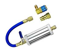 Fauitay AC Oil Injector Tool Refrigerant Oil Dye Injector Kit for R12 R22 R134A Automotive Air Conditioning System with 2 Ounce Capacity 1/4 SAE Shut Off Adapter