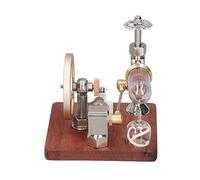 Fauitay Adjustable Speed Stirling Engine Model, Hot Air External Combustion Engine with Glass Aluminum Alloy for Science Project Physics Learning Classroom