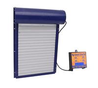 Fauitay Automatic Chicken Coop Door Remote Control Light Sensing Timer 3 in 1 with Sheet Metal Frame Plastic Door Plate for Poultry Farm Chicken Duck Goose (UK Plug)