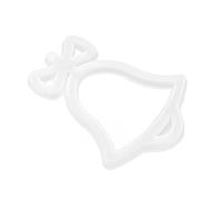 Fauitay Christmas Silicone Mold Resin Craft Mold Christmas Tree Decorations 6 Shapes Moon Star Bell Santa Claus Elk with Silica Gel Material for Room Car Desk Decor (Christmas Series-Bell Hanging