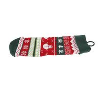 Fauitay Christmas Stocking Ornaments 55x15cm Wool Hanging Sock with Loop for Tree Wall Fireplace Decoration Children Bag (Green rope)