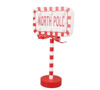 Fauitay Christmas Table Lamp Xmas Holiday Table Light North Pole Sign LED Night Light with Warm Glow for Home Office Party Decoration