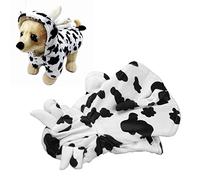 Fauitay Dog Hoodie Winter Jacket Pet Warm Clothes Dog Winter Clothes Pet Coat Cute Cow Design Soft Plush Polyester for Small Medium Teddy Yorkshire Chihuahua (M)