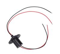 Fauitay Electrical Slip Ring, 2 Wire 10A 22mm Diameter 360 Degree Rotation, with Fiber Brush Technology and Gold Contacts, for Testing Equipment Turntable CCTV Security Robots