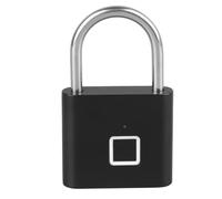 Fauitay Fingerprint Padlock, Keyless Biometric Electronic Lock with USB Rechargeable Battery and Design, for Outdoor Storage and Beach Lockers (Black)