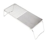 Fauitay Grill Stand Grill Holder Table with 304 Stainless Steel Board Mesh 201 Stainless Steel Frame Lightweight Foldable for BBQ Grilling Camping Travel Outdoor Kitchen
