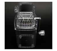 Fauitay Portable Ice Crusher, 1.25L Manual Shaved Ice Maker with Stainless Steel for Home Office Camping, Hand Cranked Ice Chopper Machine (Transparent)