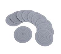 Fauitay Silicone Tub Stopper, 2 Pack Soft Flexible Leakproof Drain Plug for Sink Bathtub Bathroom Kitchen, with Tight Seal for Flat Open Slightly Domed Drains (Grey)