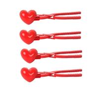 Fauitay Snowball Maker, Snow Ball Makers for Kids, Plastic Heart Shape Snowball Clip Snow Toys Beach Toy for Kids Outdoor Indoor Winter Fight Maker Tool (4Pcs)