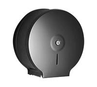 Fauitay Toilet Paper Roll Dispenser Stainless Steel Wall Mount Anti-Theft Key Switch Shatter Proof Rainproof with Serrated Edges for Home Commercial Use (Black)