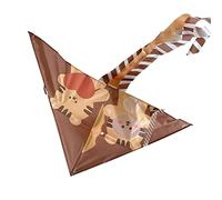 Fauitay Triangle Kite, Easy Fly for Beginners Adults, with Synthetic Fiber Cloth Plastic, for Outdoor Playground Courtyard Beach (Brown)