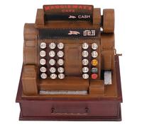Fauitay Vintage Cash Register Antique Till Retro Iron Model Handmade Decorative Ornament with Classical Design for Office Home Desk Decor