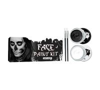 Fauitay White Black Face Paint, Halloween Cosplay Special Effects Makeup Kit for Body Painting, SFX Face Paint for Adults Clown Joker