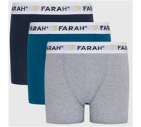 (FAULA, S) Farah Mens Designer Boxer Shorts 3 Pack Set