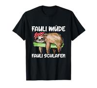 Fauli Tired Lazy Sleeping Sloth Cute Sleep T-Shirt