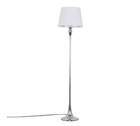Faulkner Silver Floor Lamp Large White Tapered Shade ValueLights Silver One Size